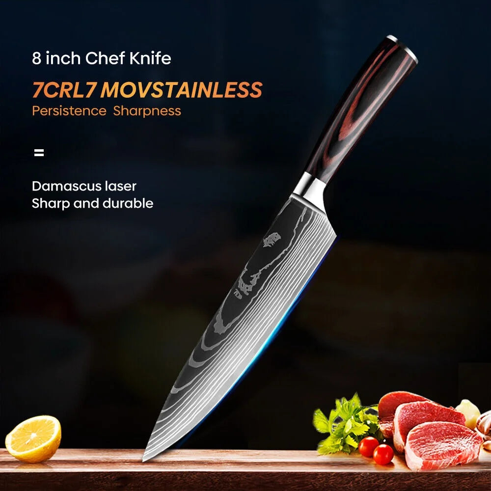 ZENG 8inch Super Sharp Chef knife with Cover Stainless steel