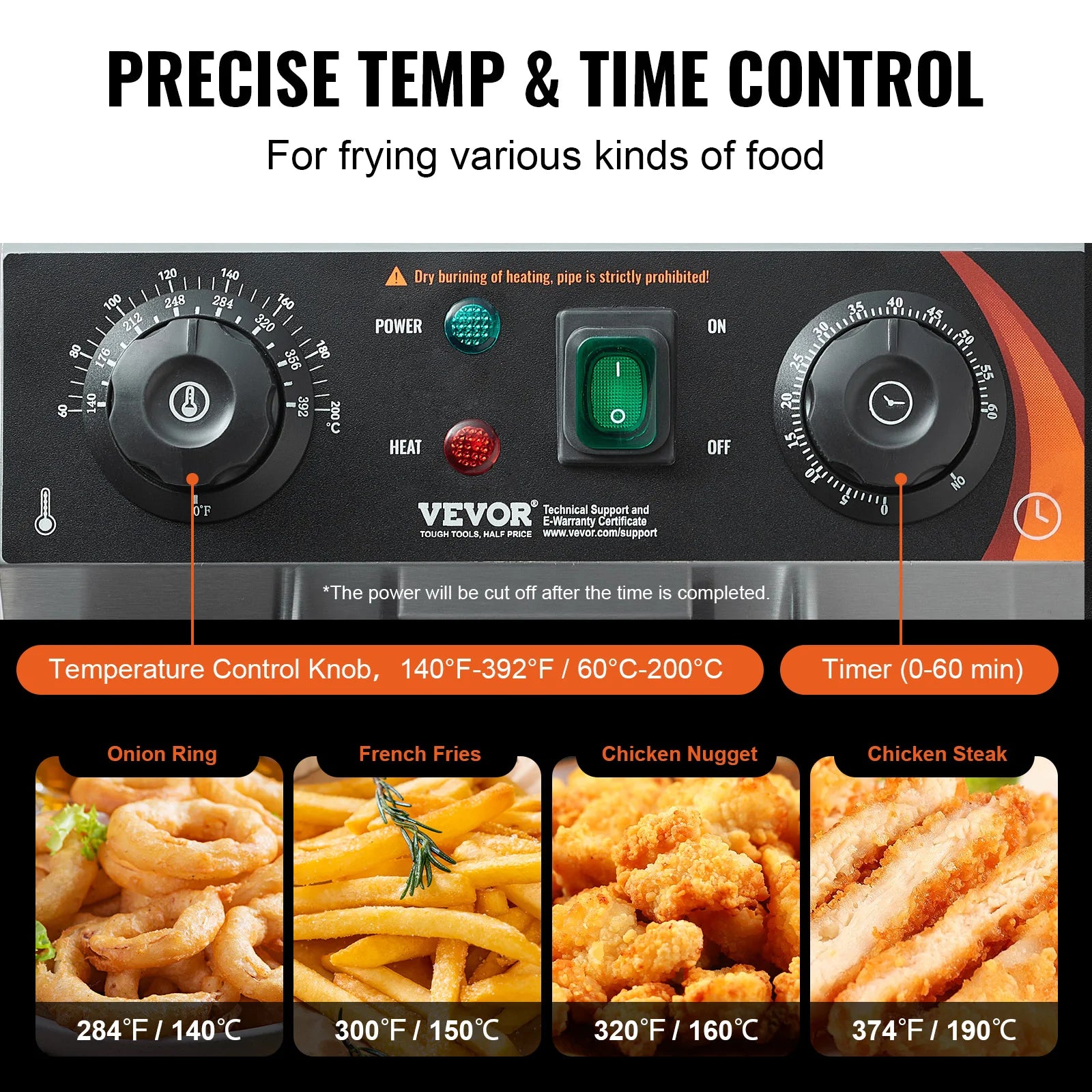 Electric Countertop Fryer with Basket 11.6Qt