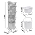 2/4 Tier Laundry Basket Rolling Cart Removable Storage Buckets