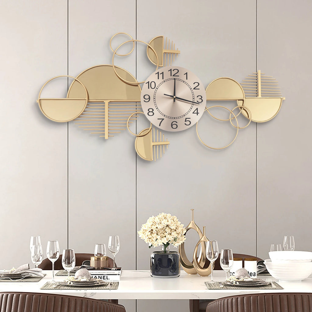 Creative Modern Metal Wall Clock,Battery Operated