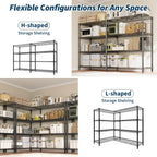 Heavy Duty Storage Shelves 4/5 Tiers Metal Shelving Unit Adjustable