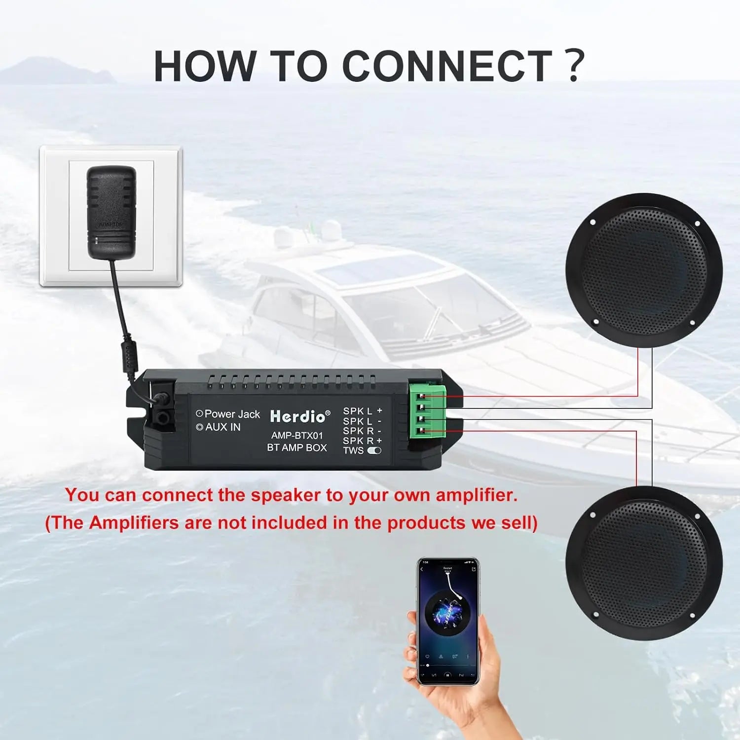 Herdio 4 Inch 160W Home In-Wall Ceiling Waterproof Speaker Surround Sound