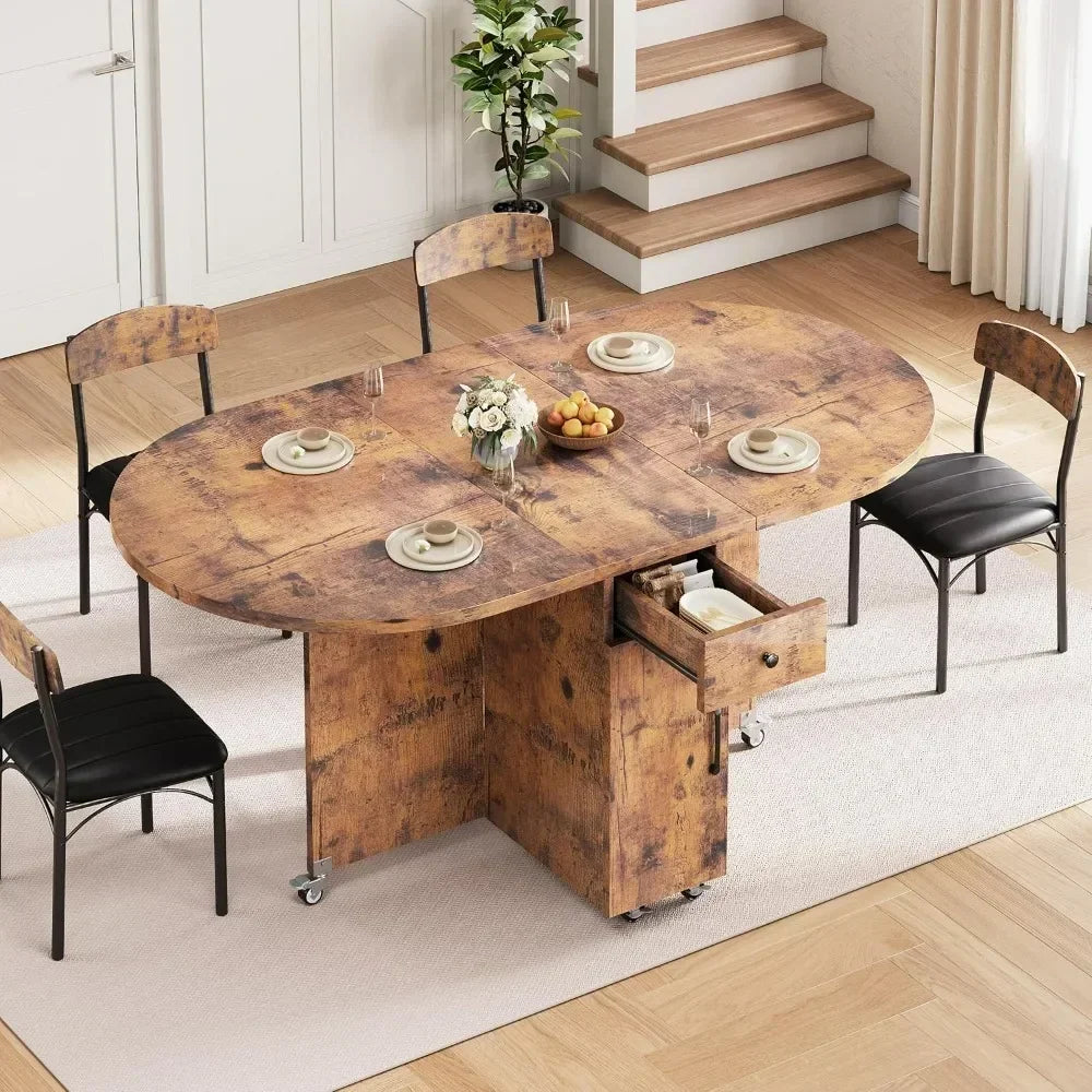 Compact 4-Person Folding Dining Set: