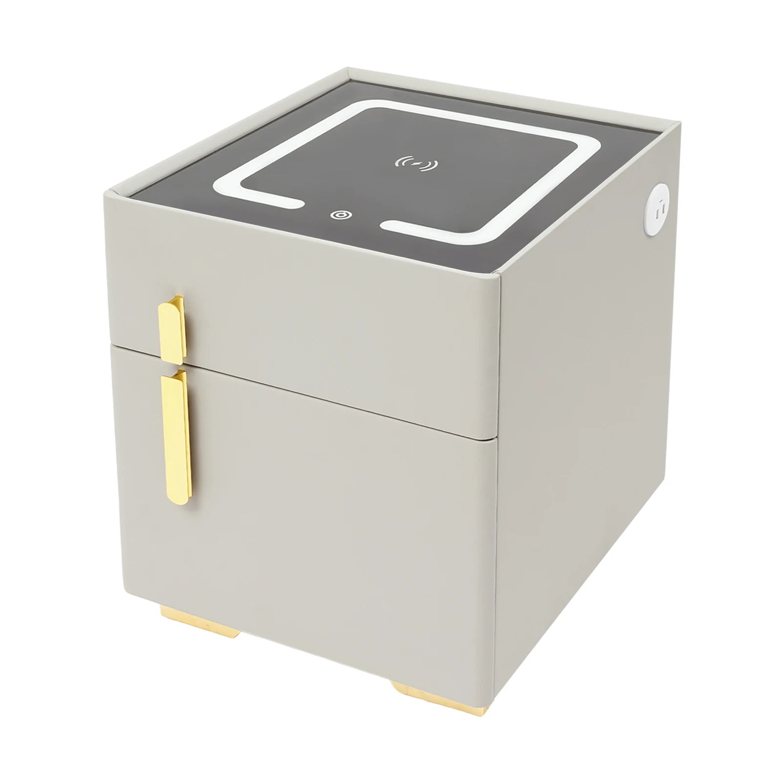 Smart Nightstand w/ Drawer & Safe Wireless Charging