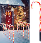 Set of 12 Candy Cane Pathway Marker Lights