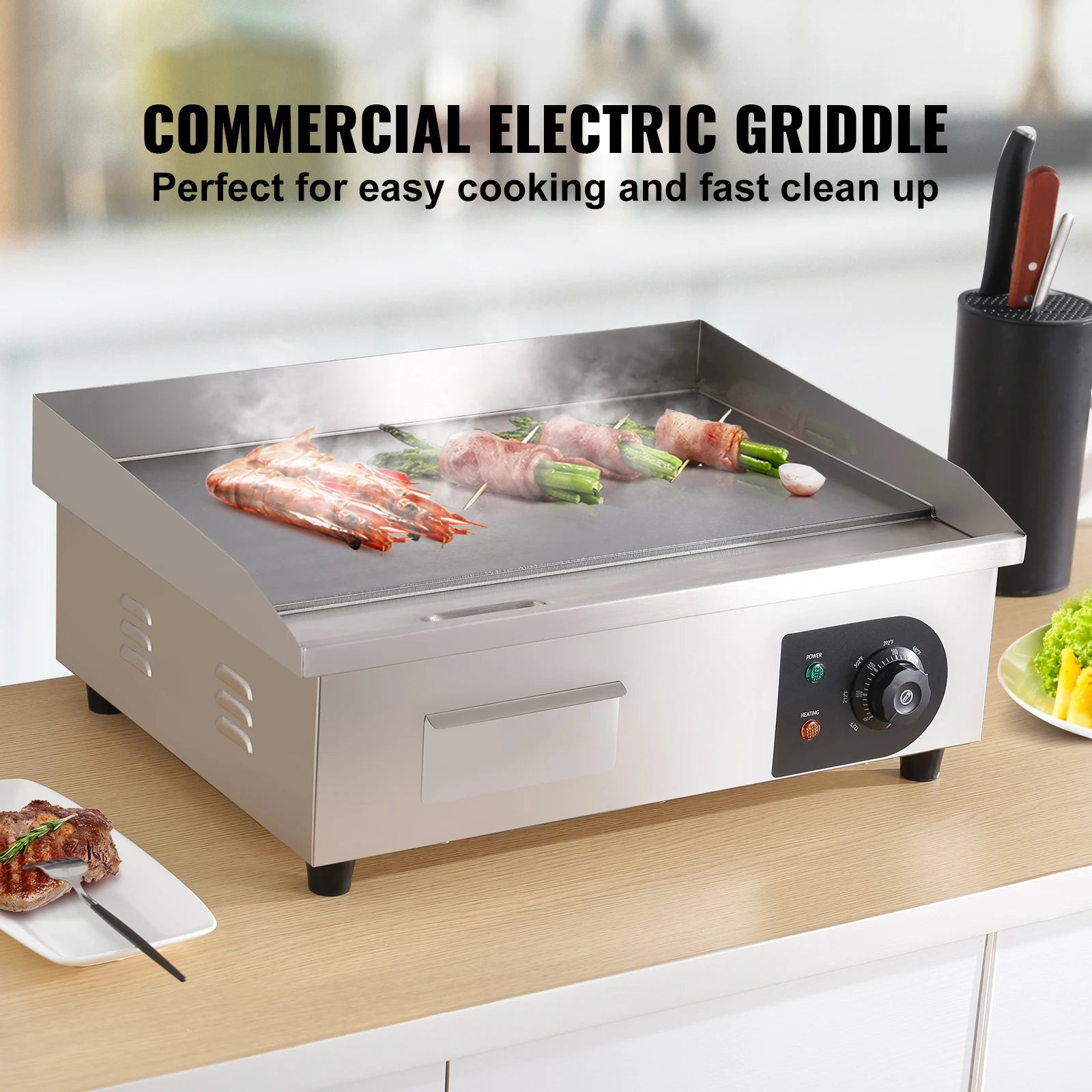 21In Commercial Electric Flat Pan