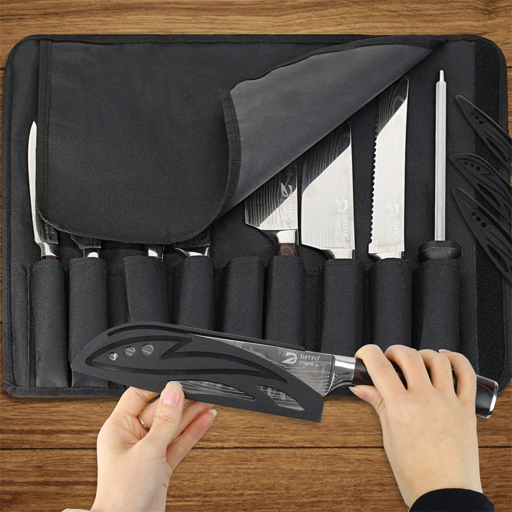 8pcs Kitchen Knife Damascus Stainless Steel Set