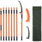 Manual Pole Saw Extendable Tree Pruner with Lightweight Aluminum Alloy Handle