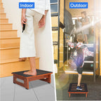 Non-Slip Wooden Step Stool for Adults and Seniors, 450 LBS Capacity, Portable for High Beds, Bathroom, Kitchen