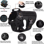 Tactical Dog Harness Collar Leash Molle Pouches For Medium Large Dogs