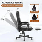 Massage Office Chair with Heat 6 Vibration Points,Big and Tall Office Chair 400 lbs