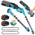 Seesii 2 in 1 Cordless 6" 8'' Pole Saw Mini Chainsaw Power Electric Polesaw