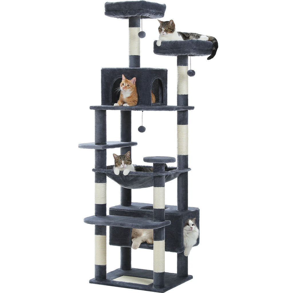Multi-Level Cat Tree Tower with Scratching Posts&Board