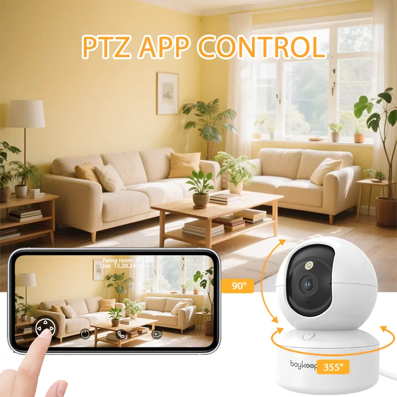 2PCS Upgrade Camera Pet & Baby Surveillance Motion Capture 5G/2.4GHz, View Remotely 360° Night Vision Pan & Tilt 2-Way A