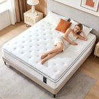 10 Inch Full Size Hybrid Mattresses in a Box | Medium Firm Memory Foam and Individual Pocket Springs