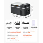 20L 22L 35L 45L 55L Car Refrigerator Mini Fridge Freezer Portable Compressor Cooler DC 110-240V Ice Box for Camping