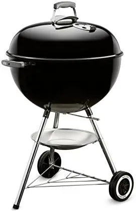 Weber 22" Original Kettle Charcoal Grill – Black for BBQ & Outdoor Cooking