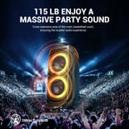 100W RMS Bluetooth Speakers, IPX6 Waterproof,