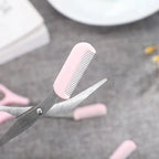 Stainless Steel Eyebrow Trimming Scissors With Comb,