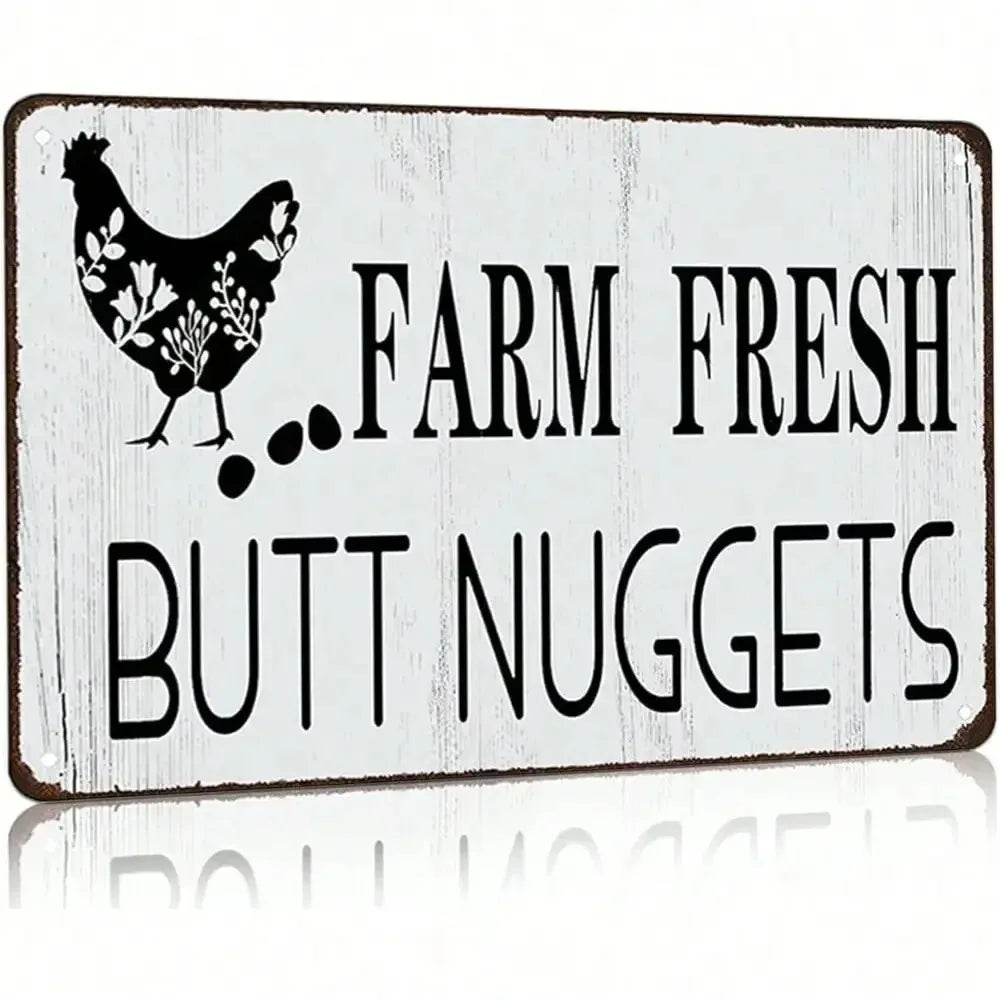 Vintage Metal Tin Sign for Wall, Funny Home Decor