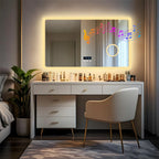 Bluetooth Bathroom LED Light Vanity Mirror 3X Magnify Dimmable