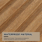 8-Pack 3D WPC Wood Wall Panels, Acoustic Interior Decor for Living Room and Bedroom in Golden Oak, 95x6 Inches
