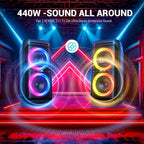 100W RMS Bluetooth Speakers, IPX6 Waterproof,