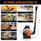 63CC Gas Leaf Blower Backpack High Power Yard Debris Clener