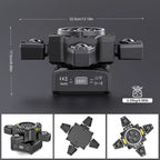 120W 4in1 RGBW Moving Head Light Beam Effect Lights Laser Light Remote Control Stage Lighting for DJ Disco Party Concert Theater
