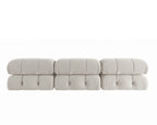104" Minimalist Modular Sectional Sofas Modern Velvet Convertible Couches 3 Seats