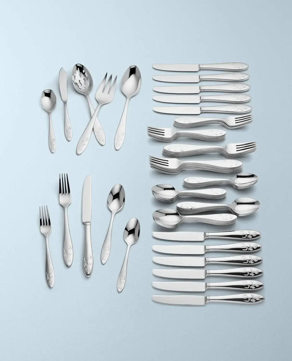 Silverware Set For 12, Butterfly Meadow 65-Piece Flatware Set