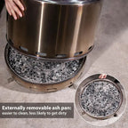 15" Portable Smokeless Fire Pit for Outdoor Camping and Patio, Low Smoke Wood Burning Bonfire Fireplace