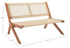 Natural Wood & Rope Foldable Bench Outdoor Patio Garden 48in, Customized