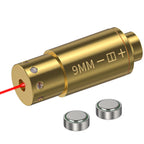 9MM Optics Cartridge Red Dot Laser Bore Brass 9MM Bore Boresighter For Pistol Rifle Scope Hunting Accessories 6 Batte