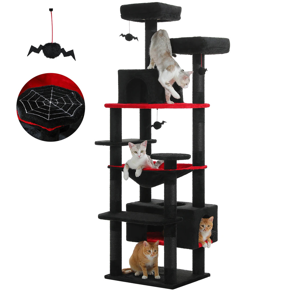 Multi-Level Cat Tree Tower with Scratching Posts&Board