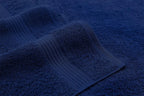 Set of 4 Navy Blue Turkish Cotton Hand Towels, Soft Bathroom Face Towels for American Homes