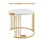 Coffee Table Set Of 2, Round Table, Morden