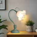 Vintage bedside flower lamp, adjustable direction lamp