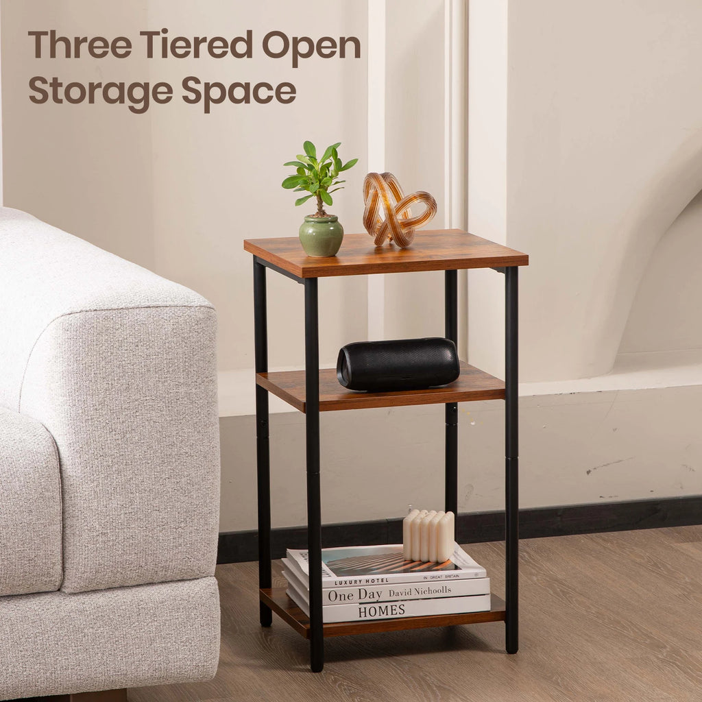 2/3-Tier End Table Side Tables with Adjustable Feet