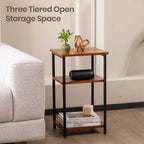 2/3-Tier End Table Side Tables with Adjustable Feet