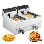 12L Electric Deep Fryer w/Dual Baskets