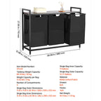 Metal Frame Freestanding Storage Organizer Baskets for Dirty Clothes
