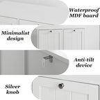 Tilt-Out Double Laundry Hamper Cabinet with 2 Removable Baskets