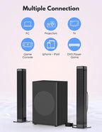 2-in-1 Separable Sound Bar with Subwoofer for Smart TV