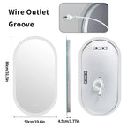 Frameless Wall Mirror with Lights Anti-Fog