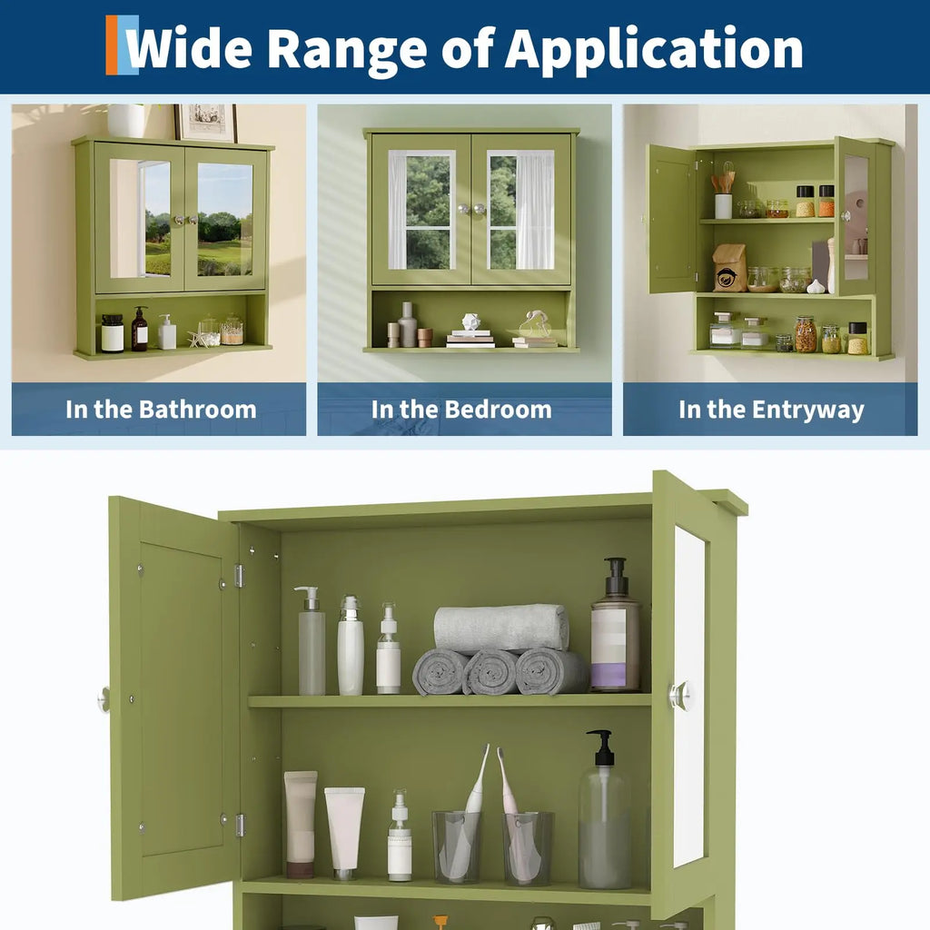 Wall Mounted Medicine Cabinet With Mirror,