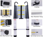 Telescopic Ladder 6.2m with Detachable Hooks & Extendable Steps,