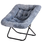 Soft Faux Fur Large Size Folding Lounge Reading Chair