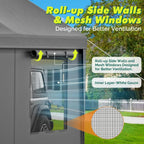 Durable 12x20ft Portable Garage with Galvanized Frame, Waterproof and UV Protection