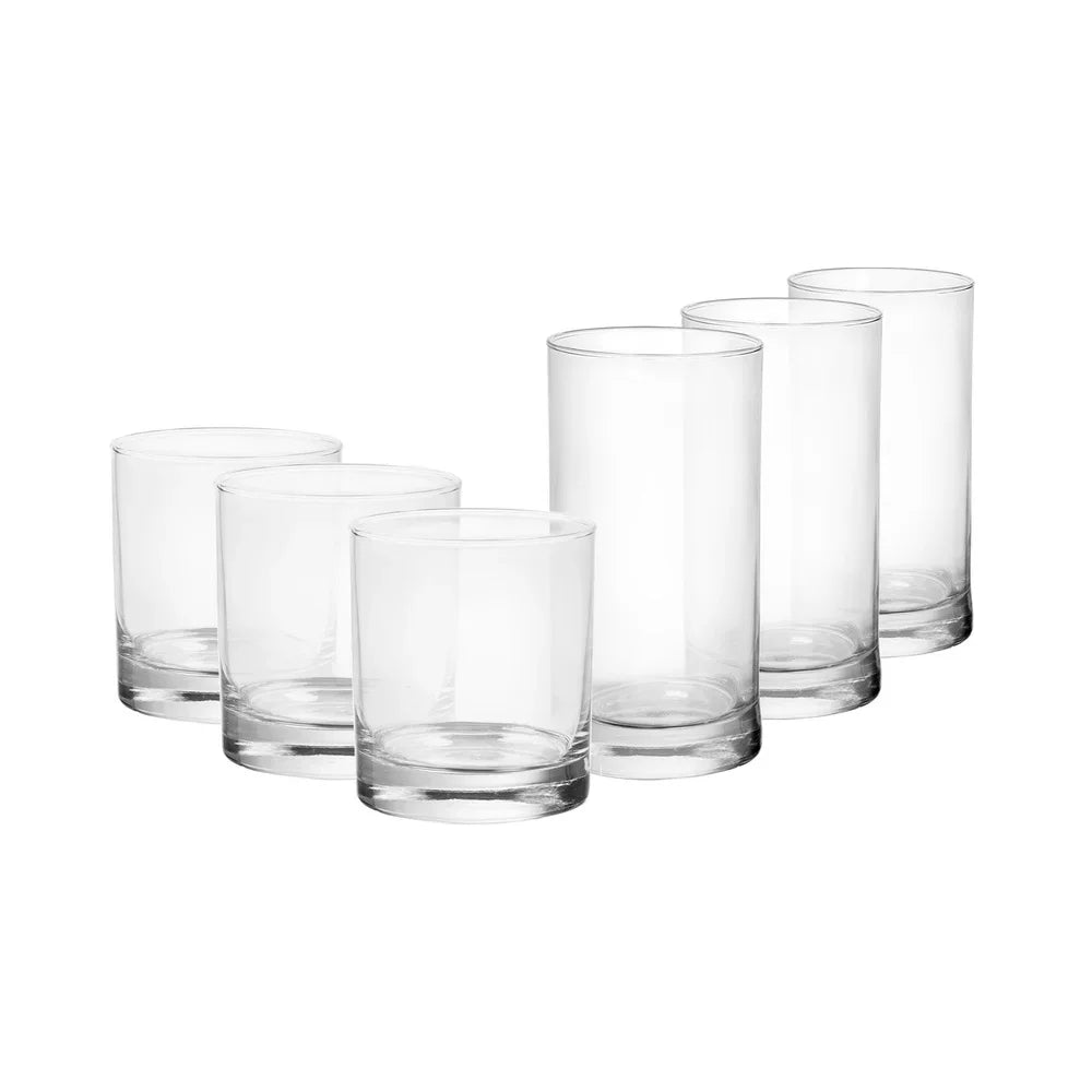 12 Piece Clear Drinkware Set Versatile Tableware